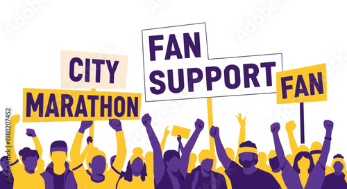 Enthusiastic Supporters Cheerfully Rallying Together To Show Their Support For The Event