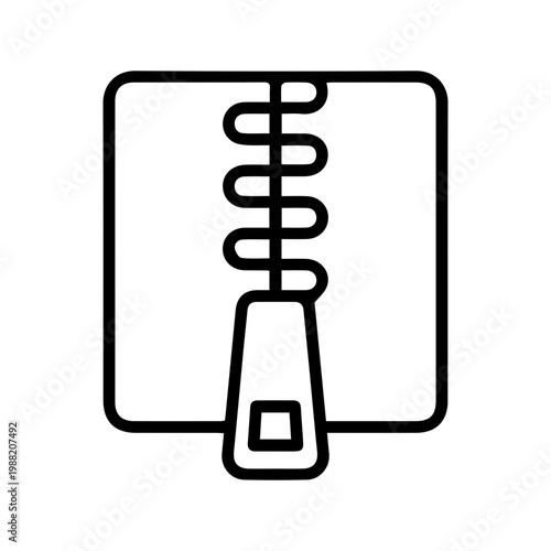 Zipper graphic icon