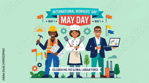 May Day Celebration Honoring International Workers Day and the Global Labour Force