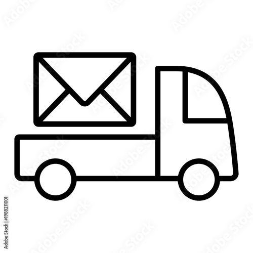 Mail icon vector. Letter Illustration sign. Mail delivery symbol. Mailing list logo.