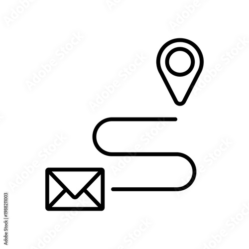 Mail icon vector. Letter Illustration sign. Mail delivery symbol. Mailing list logo.