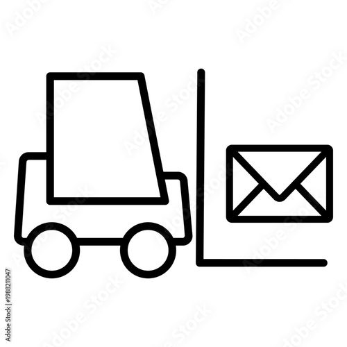 Mail icon vector. Letter Illustration sign. Mail delivery symbol. Mailing list logo.