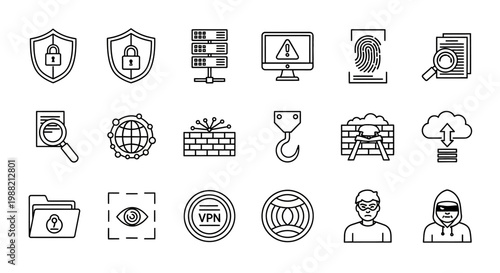 Security icons and online protection.