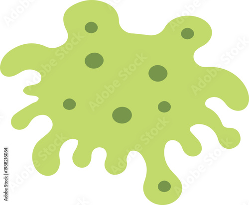 Flat Virus Icon with Rounded Blob and Spiky Styles Medical Microbiology Illustration Vector Design