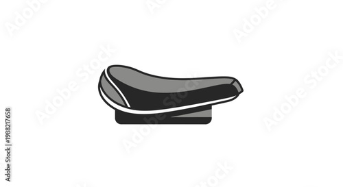 Modern black motorcycle seat cushion.