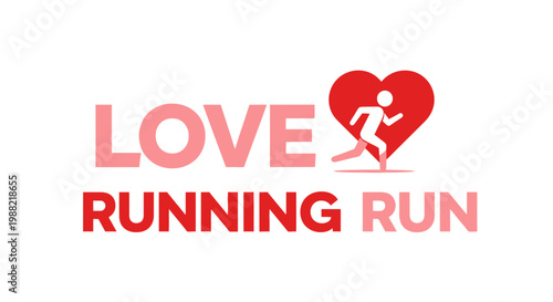 Expressing Passion For Fitness: Love Running, Run, Heart Symbol, Jogging, Active Lifestyle