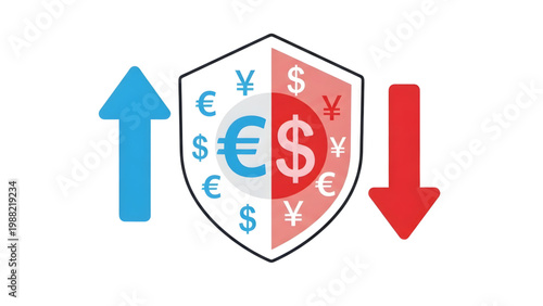 Currency Conflict Icon Representing Economic Tension