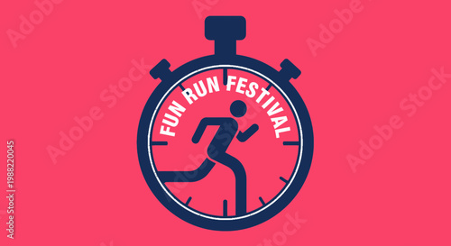 Fun Run Festival: A Vibrant Logo Design for Athletic Events and Sport Activities