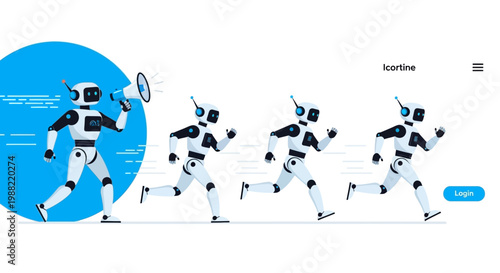 Futuristic Robot Technology Leading Digital Transformation and Innovation in Automation
