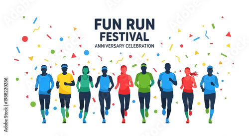 Fun Run Festival Announcement, A Colorful Celebration of Amateur Running, Fitness