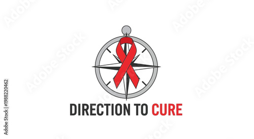 Finding The Right Path: Compass Guiding The Way To Eradicate Sickness Awareness Icon