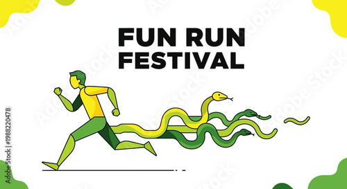 Fun Run Festival: Colorful, Energetic, Playful, and Engaging Event Illustration Design