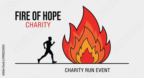 Fire Of Hope Charity Run Symbolizing Courage and Determination in a Charitable Event