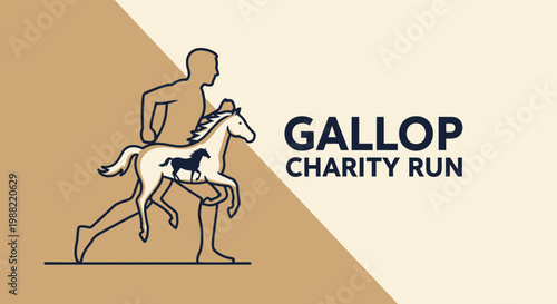 Gallop Charity Run: A Person Running With a Horse, Helping Animal Wellbeing