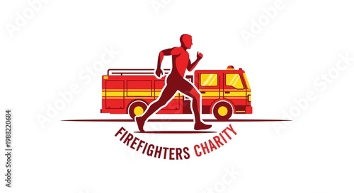 Firefighter Charity Run: Emblem of Bravery, Community, Support, and Assistance