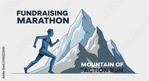 Fundraising Marathon Ascending The Mountain Of Action Run Event