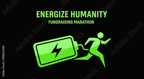 Fundraising Marathon Concept: Energizing Humanity With The Power Of Volunteerism