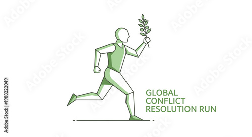 Global Conflict Resolution Run Depicting Peace, Unity, and Global Understanding
