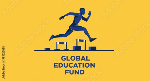 Global Education Concept Depicting Athleticism and Overcoming Challenges Creatively