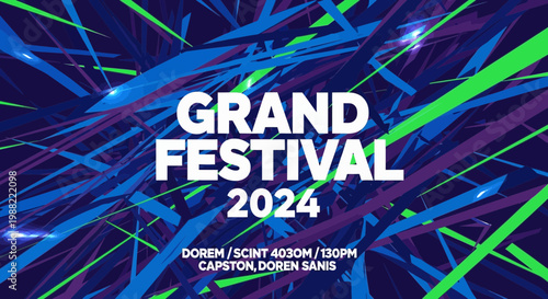 Grand Festival 2024 Vibrant Abstract Dynamic Lines