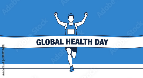 Global Health Day: A Runner's Vision Celebrating a Healthy Existence and Fitness
