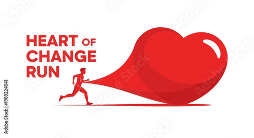 Heart Of Change Run: Symbolizing Movement, Wellness, And Love In Modern Design