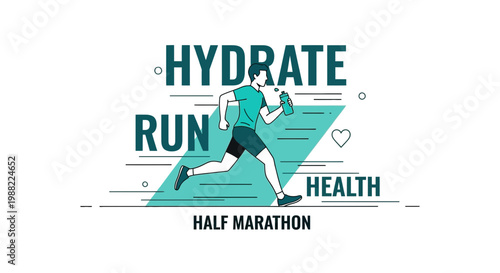Healthy Lifestyle And Hydration Through Running: Marathoner Staying Hydrated While Exercising