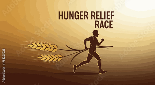 Hunger Relief Race Depiction Illustrating Humanitarian Effort and Fighting Food Insecurity Now