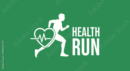 Healthy Lifestyle Concept Depicting Athletic Pursuits and Vitality Focus On Running And Heart