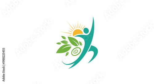 Healthy Lifestyle Concept Depicting Wellness, Nature, Human Connection, And Growth