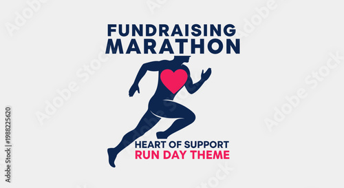 Heart Shaped Marathon Run for Support and Raising Awareness of Issues