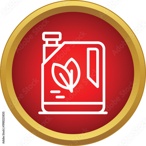 Biofuel canister showing eco friendly sustainable fuel concept