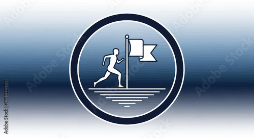 Iconic Pursuit: Achieving Goals Represented by a Running Figure and a FlagSymbol
