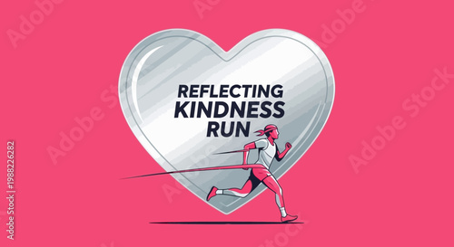 Heart Shaped Symbolizes Kindness During the Marathon Run for a Meaningful Cause