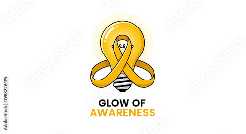Illuminating Awareness Symbol Design, Representing Hope, Support, And Positive Change