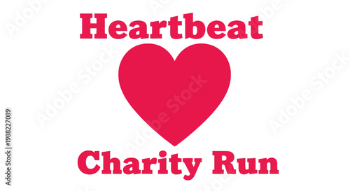 Heartbeat Charity Run Graphic Design For Fundraising Events And Health Initiatives