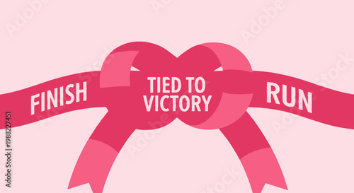 Heartfelt Ribbon Symbolizing Motivation, Achievement, And Unyielding Drive Towards Victory