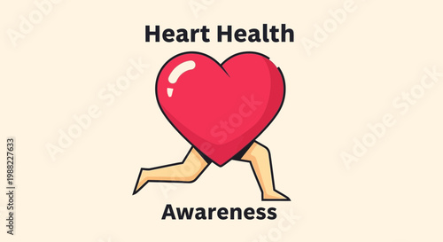Heart Health Awareness Symbolizing Goodness and Vitality Through Physical Activity