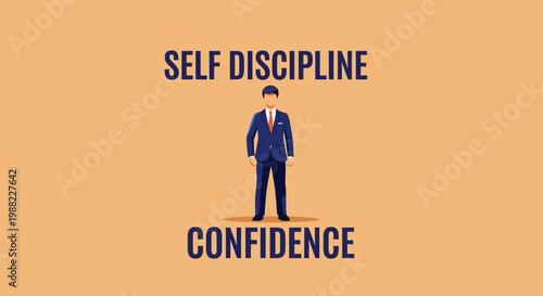 Illustration Depicting Self-Discipline and Confidence in The Pursuit of Success