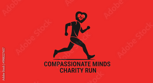 Heartrunner Symbolizing Compassion and Community Spirit for Charity Events and Runs