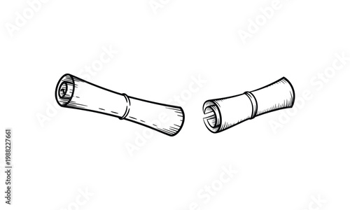 Broken cigarette illustration representing quitting smoking addiction and health awareness concept