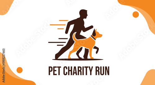Heartwarming Illustration Of A Person Running With Their Best Dog Friend, For Charity