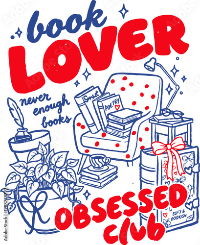 Book Lover Obsessed Club svg, Book lover coquette SVG PNG, book lover svg