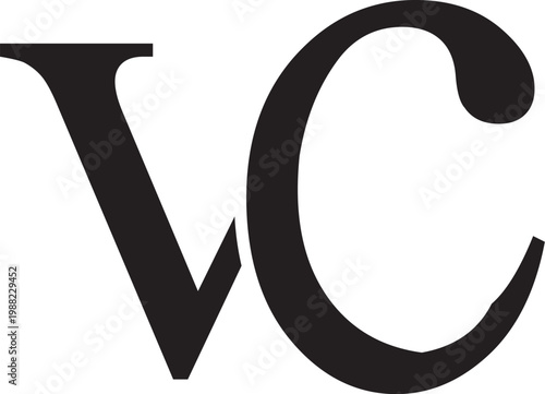 PrintInitial 2 letter Logo Modern Simple Black VC