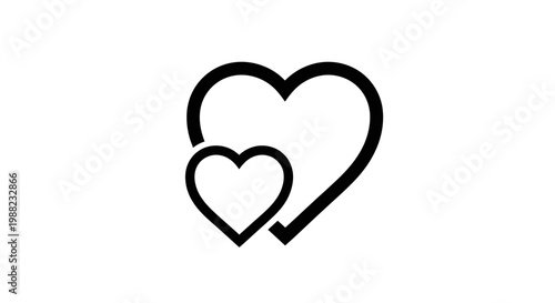 Two Interconnected Heart Symbols Together.