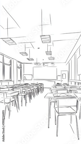 Empty Classroom Illustration