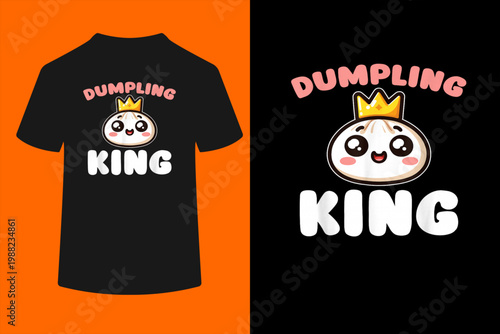Dim Sum Kawaii Dumpling King T-Shirt
