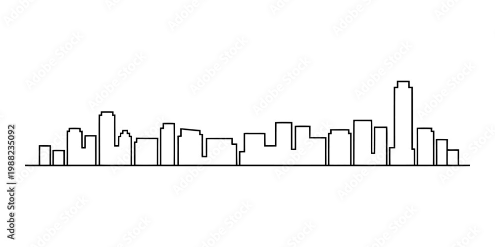 Fototapeta premium Continuous single line drawing of a refrigerator for kitchen appliance concept Vector, illustration