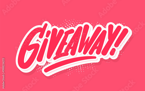 Giveaway Handwritten Vector Typography Banner