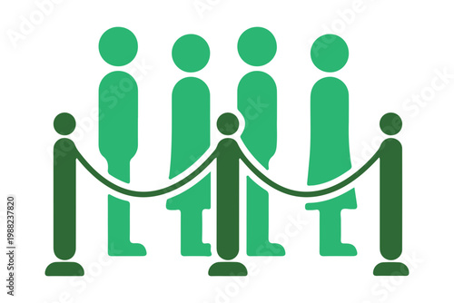 People Waiting Line Icon